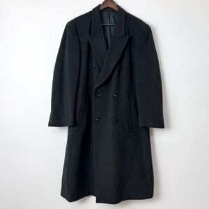 Vintage Wool Cashmere Topcoat 90s 2000s Classic 42R Oversized Old Money